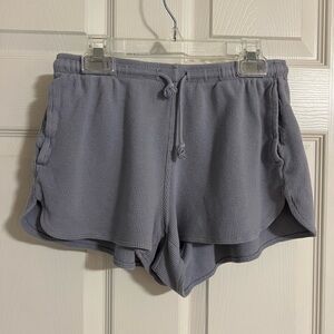 Brandy Melville Summer Thermal Shorts in Light Blue